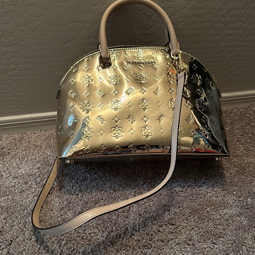 Michael Kors MK Limited Metallic Gold Satchel